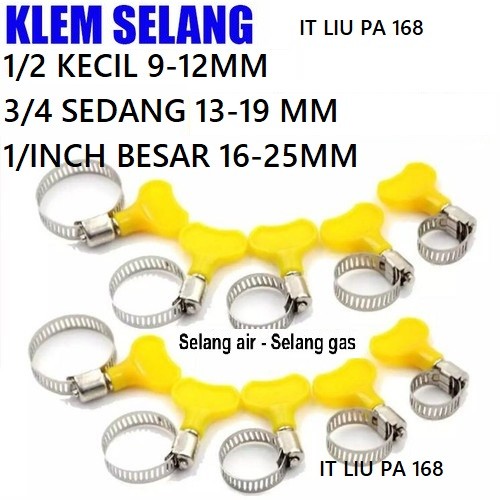 MY$-101 2026 KLEM Selang KUPING SEDANG - LEBAR - KECIL Kelm Pengaman - Penyambung / For Saringan Air