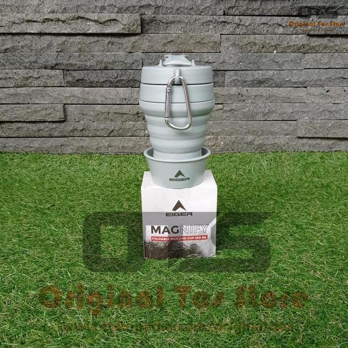 Gelas Lipat Silikon Eiger Magnify Cup 350Ml Grey 910007130 Original Traveling Camping