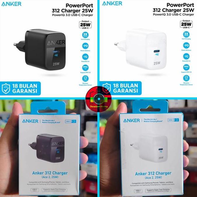 Charger PD Anker 312 25Watt Power Delivery A2642 Fast Charging PPS 25W