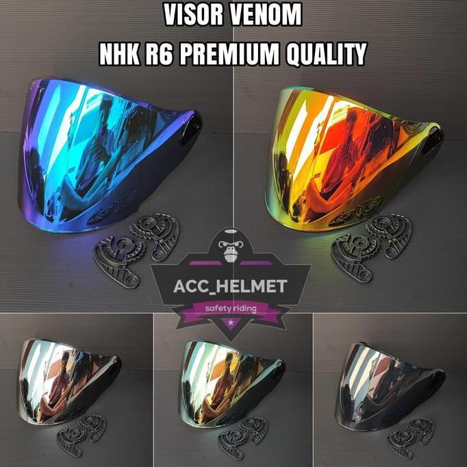 '' KACA NHK R6 / VISOR VENOM IRIDUM HELM NHK R6 / FLAT VISOR IDIRIUM NHK R6 *