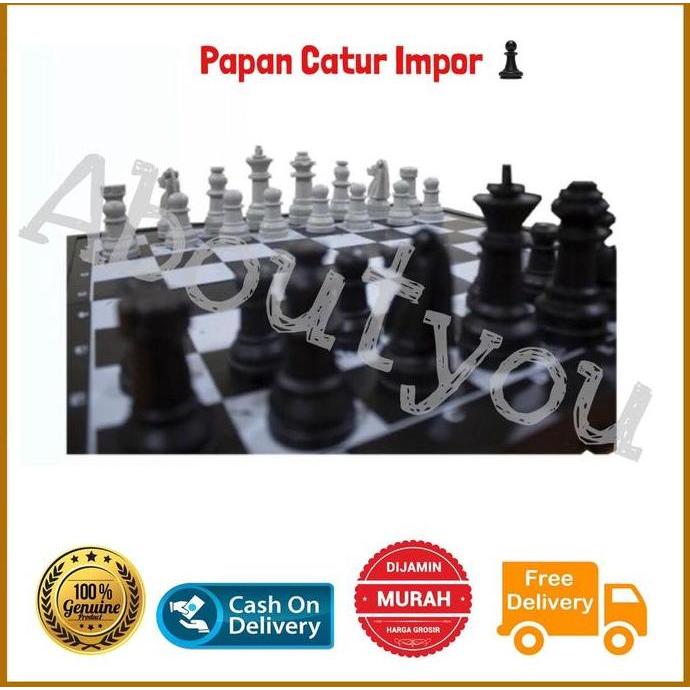 Papan CATUR Plastik Lipat Chess Board Catur Impor SNI Besar Murah Permainan Games Toys