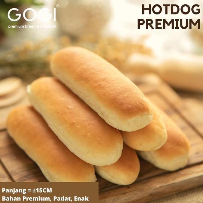 Hotdog Bun PREMIUM Hotdog Roti Hotdog Hot Dog Burger Hotdog Isi 6 Pcs