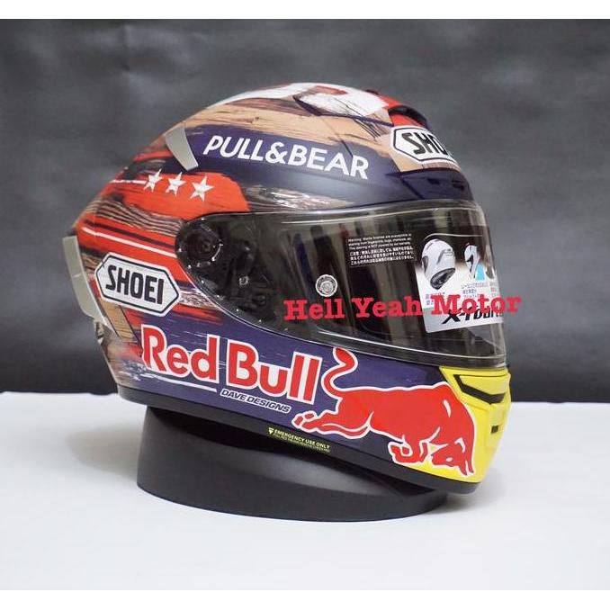 '' SHOEI X14 MARQUEZ AMERICA GP REDBULL MM RODEO SHOEI X14 CLONE 1:1 //
