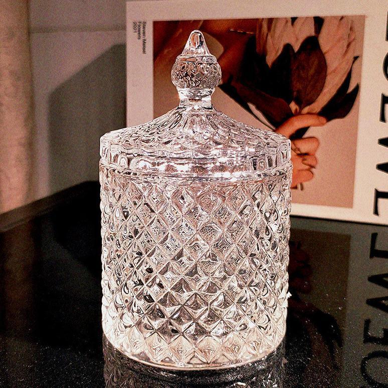 Toples Kaca Kristal Set Mewah Kristal Besar  Toples Kaca Jumbo Mewah Kristal Besar