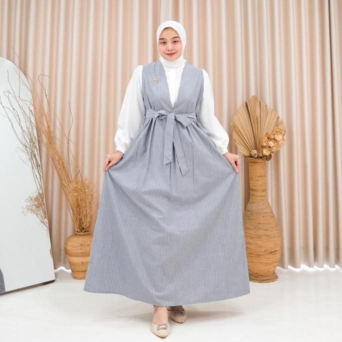Gwenza - Tarisha Dress Salur - Muslim Wanita