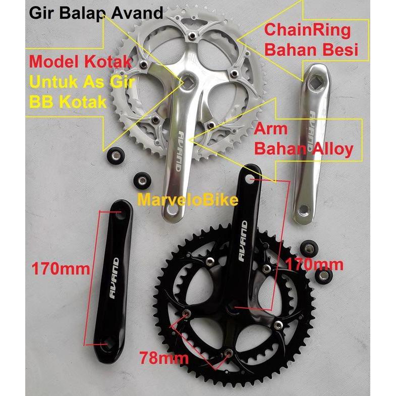 Crank Gir Sepeda Balap Avand 2 Susun United