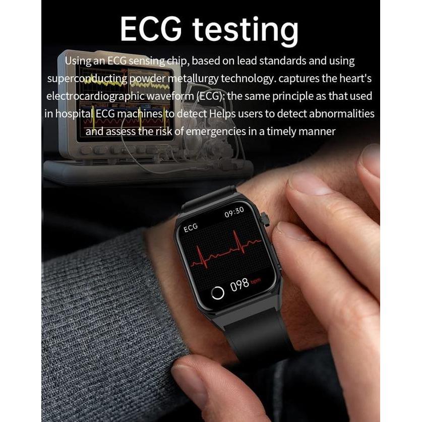 NORTH EDGE E530 ECG Smart Watch Gula Darah Tekanan Darah Suhu Tubuh