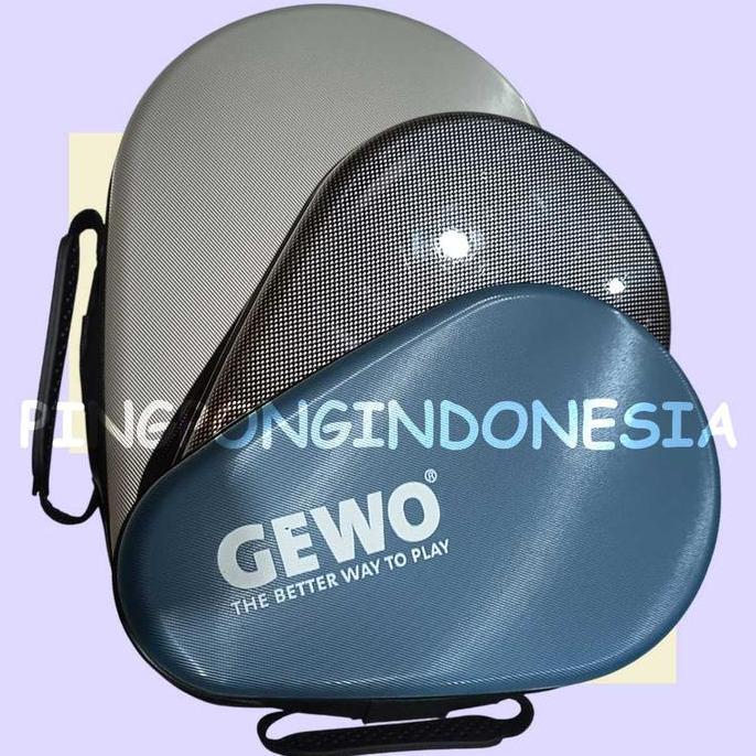 Gewo Hardcase - Tempat Bet Pingpong  Racket Case Hard Cover Blade Tenis Meja Gewo Bag Oval Case Tas 