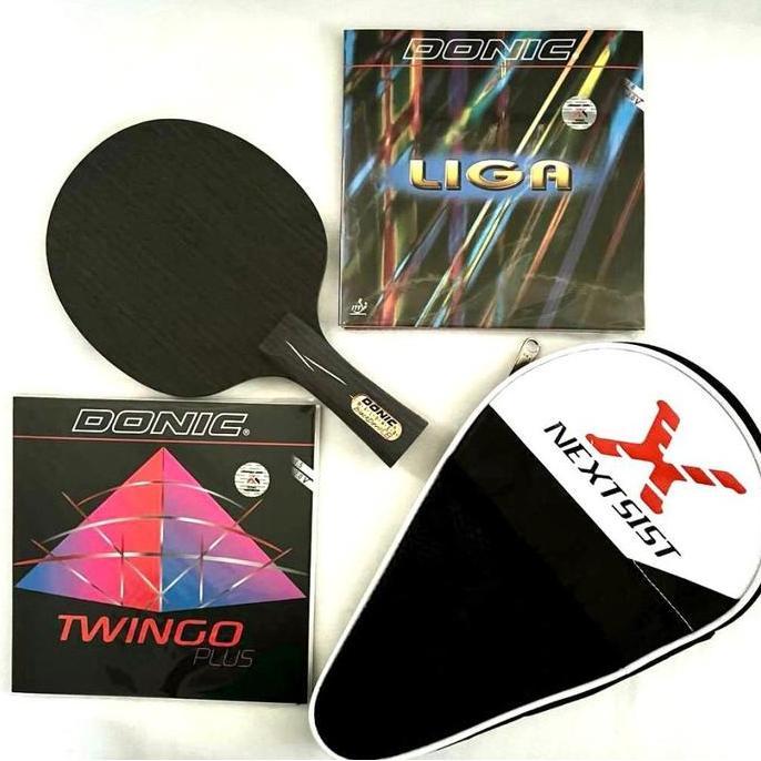 Raket Tenis Meja Donic Black Devil Kombinasi Karet Set