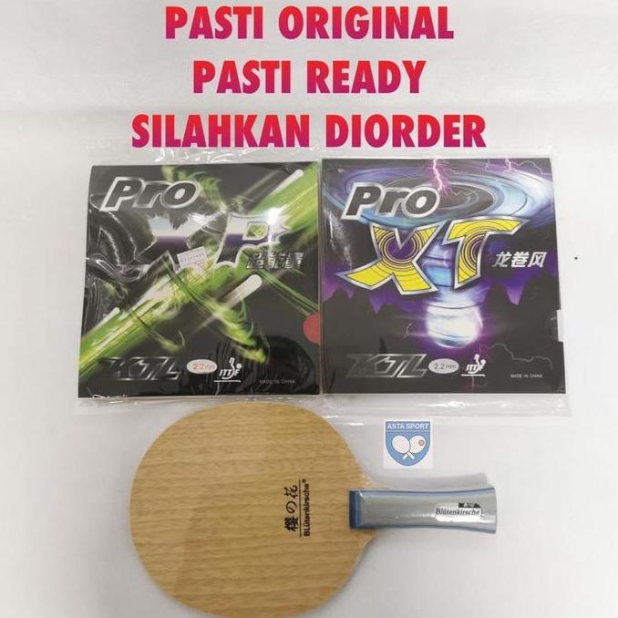 Bat tenis meja carbon kombinasi karet KTL Pro Set
