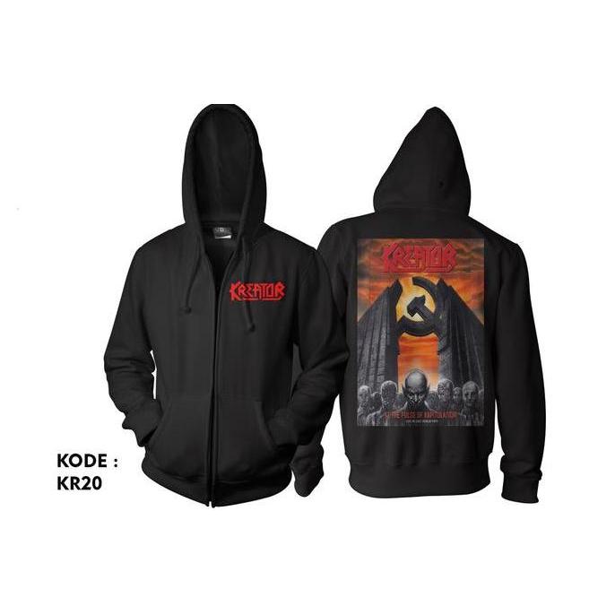 Jaket band kreator-zipper kreator-switer kreator-hoodie kreator kr20
