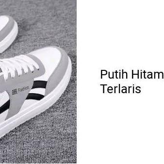 DISKON FHASHION SEPATU PRIA KAREN ELGAN SNEAKERS CASUAL SHOES SPORT PUTIH HITAM KASUAL OLAHRAGA