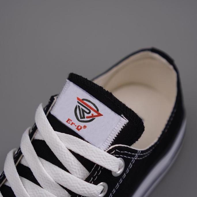 FREE ONGKIR ER-Q - SEPATU SNEAKERS HITAM PUTIH HELLENS CLASSIC PRIA WANITA KANVAS UKURAN 36-43 ANAK 