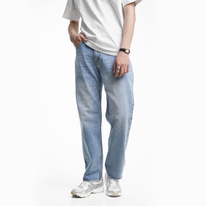 Volkvog Jeans Denim Prewashed Loose Fit Blue Ocean