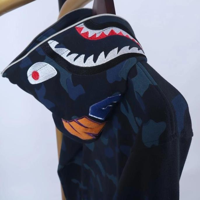 JAKET FULL ZIPPER BAPE SHARK WGM PREMIUM AUTHENTIC FULL TAG & LABEL