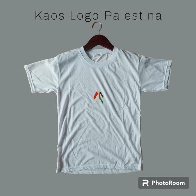 Kaos Oblong Distro Anak Lengan Pendek Logo Palestina Bendera Indonesia Anak Sampai Dewasa Baju