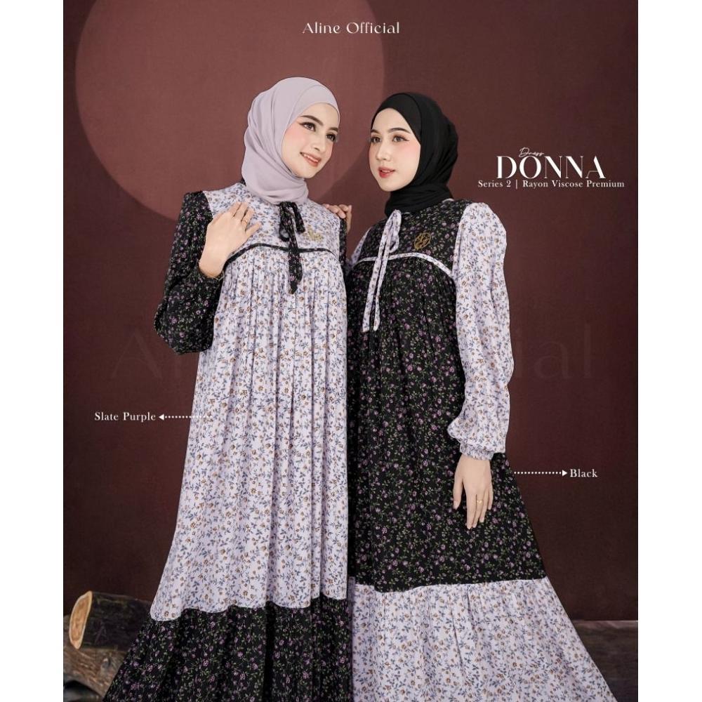 Aline Donna Dress / Gamis Rayon Motif