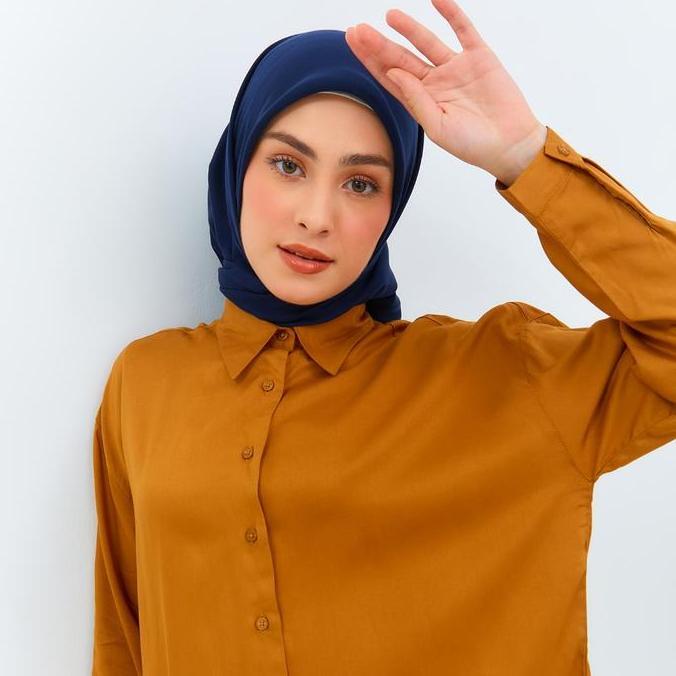 Flamoush Eshaal Brown Kemeja Oversize Wanita