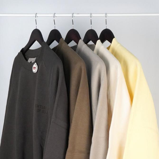 Fear Of God FOG Essentials Basic Crewneck Sweatshirt Cream