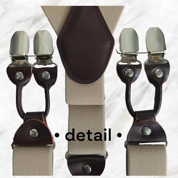 Suspender Pria Bretel Dewasa Suspender Hitam Fashion Suspender Anak Abu Coklat Tali Karet [terbaik]