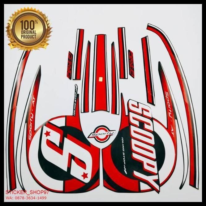 TERMURAH (ORI) STRIPING HONDA SCOOPY 2015 SPORTY    HITAM  KUALITAS ORIGINAL