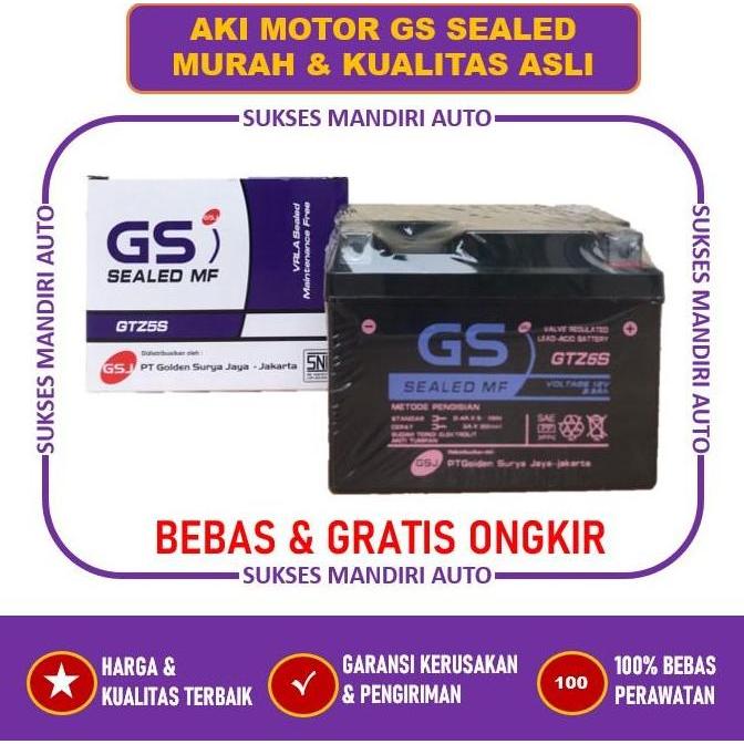 TERBARU Aki Motor Honda Beat, Scoopy, Vario 110 GTZ5S