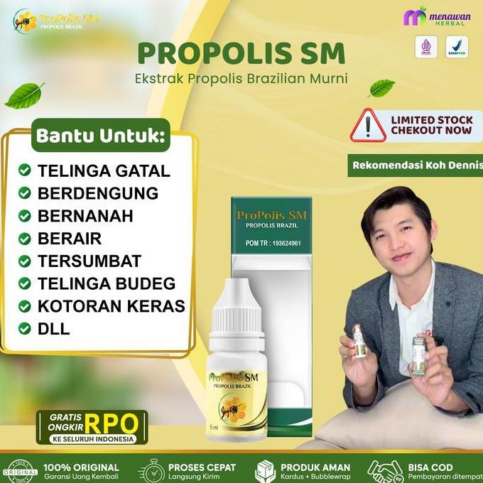 Propolis Sm Tetes Telinga Tersumbat Keluar Cairan Bau Berdengung Untuk Anak Dan Dewasa Isi 6ml Perbo