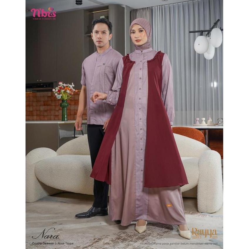 Limited, Sarimbit Nibras 2025 Nara Rose Taupe - Baju Lebaran Terbaru 2025 - Family Set Lebaran