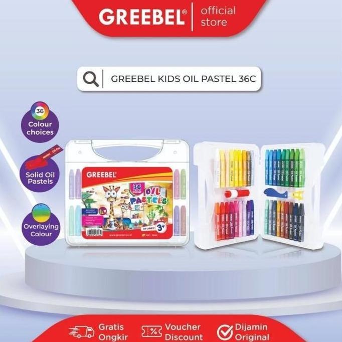 GREEBEL Crayon 36 Warna / Oil Pastel Greebel 36 Warna anak