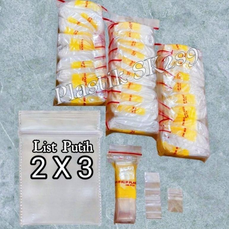 PLASTIK KLIP 2X3 LIST PUTIH 1SLOP ISI 1000 LEMBAR / ZIPPER ZIPLOCK / PLASTIK KLIP KECIL / KLIP / PLA