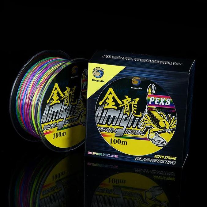 Bingolife Jepang PE Senar Pancing 100m Kepang Fishing Line Jalinan Rak