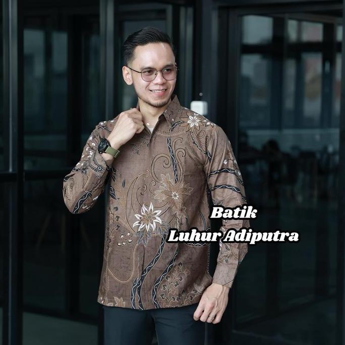 DISKON BLEDAK KEMEJA BATIK KATUN PRIMA PREMIUM SOLO LUHUR ADIPUTRA PRIA MOTIF MEWAH PANJANG
