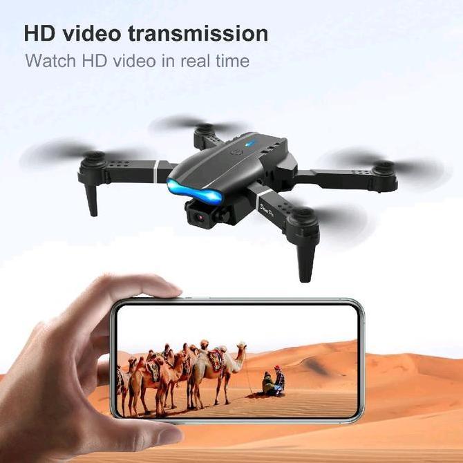 Drone E99 Dengan Kamera HD Drone Wifi FVP Dual Kamera Quadcopter Drone 4K Kamera HD Posisi Visual Ak