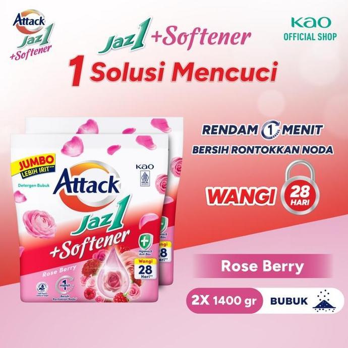 Attack Jaz1 Twinpack - Deterjen Bubuk Sabun Cuci Baju
