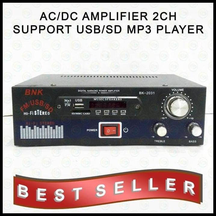 TERLARIS AC - DC AMPLIFIER 2 CHANNEL SUPPORT USB / SD / MP3 PLAYER