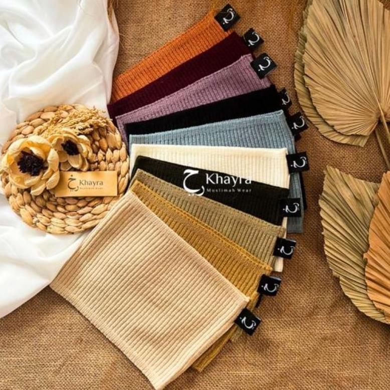 CIPUT RAJUT BANDANA HIGH QUALITY SUPER || CIPUT TEBAL MOTIF SALUR/POLOS BY KHAYRA MUSLIMAH