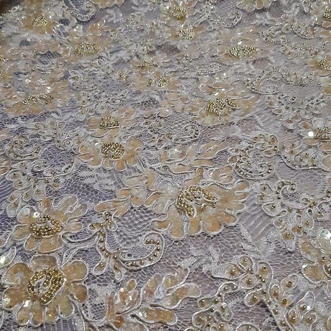 Promo Kain Bahan Brokat Prada Cornely Full Payet High Quality