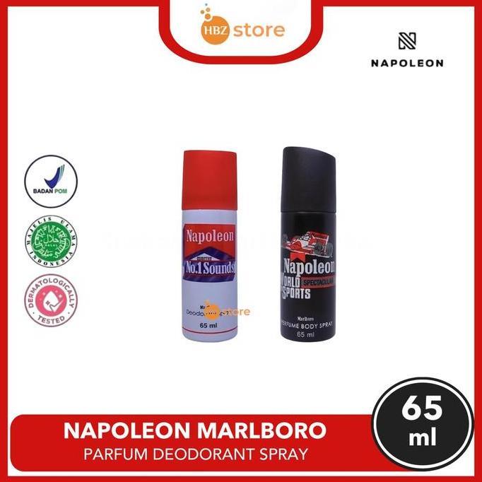 Marlboro Napoleon Parfum Deodorant Spray Pria 65ml Hitam dan Putih Best