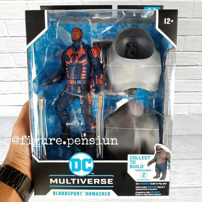 DC DMULTIVERSE MCFARLANE BLOODSPORT UNMASKED KING SHARK SUICIDE SQUAD