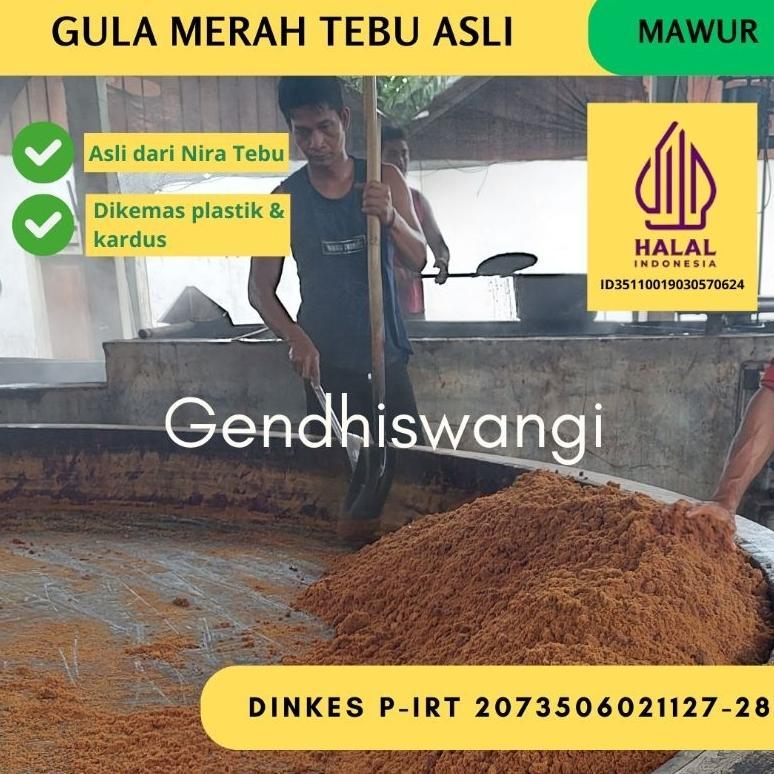 GENDHISWANGI- GULA MERAH TEBU ASLI (MAWUR)/ TANPA RAFINASI/ ECO ENZIME/ MOLASE KERING 5 Kg
