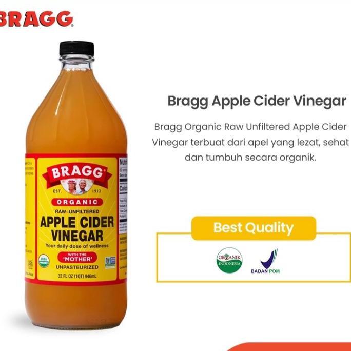 cuka apel bragg 946 ml / bragg apel vinegar / cuka apel organic