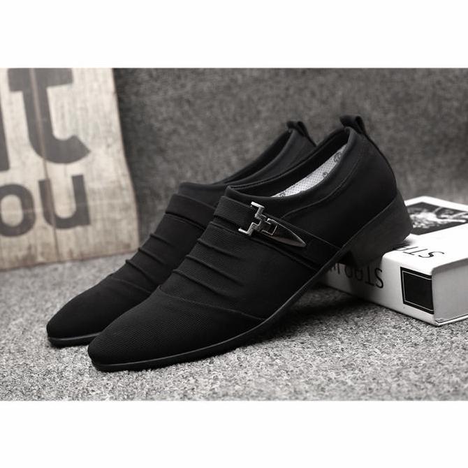 sepatu pantofel pria casual kain kantun formal