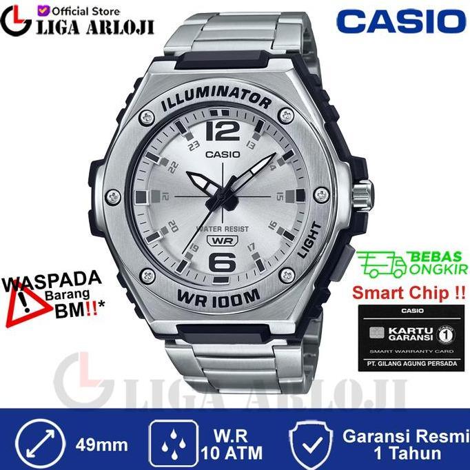 Casio Mwa-100Hd-7Avdf Jam Tangan Pria Analog Stanless Putih Mwa100Hd