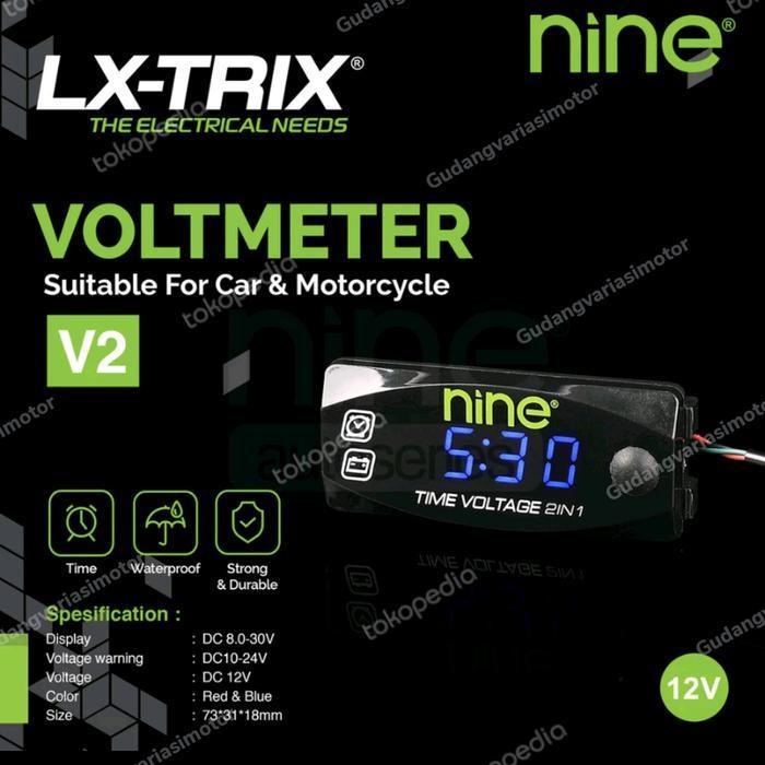 voltmeter digital lx - trix nine v2,  volt dan jam