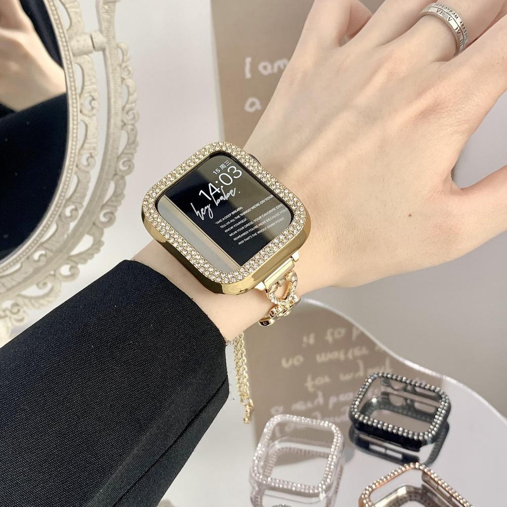 Terbaru Diamond Case Without Film For Iwatch Apple Watch Ultra 3 2 Se 3 2 11 10 9 8 7 6 5 4 46 41 45
