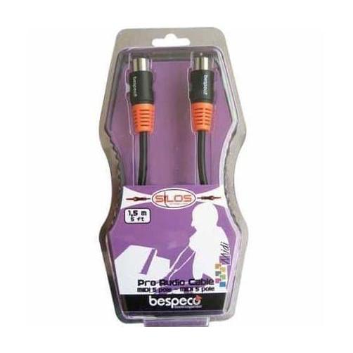 Bespeco SLMM150 1.5 m Din Male MIDI Cable 5pin