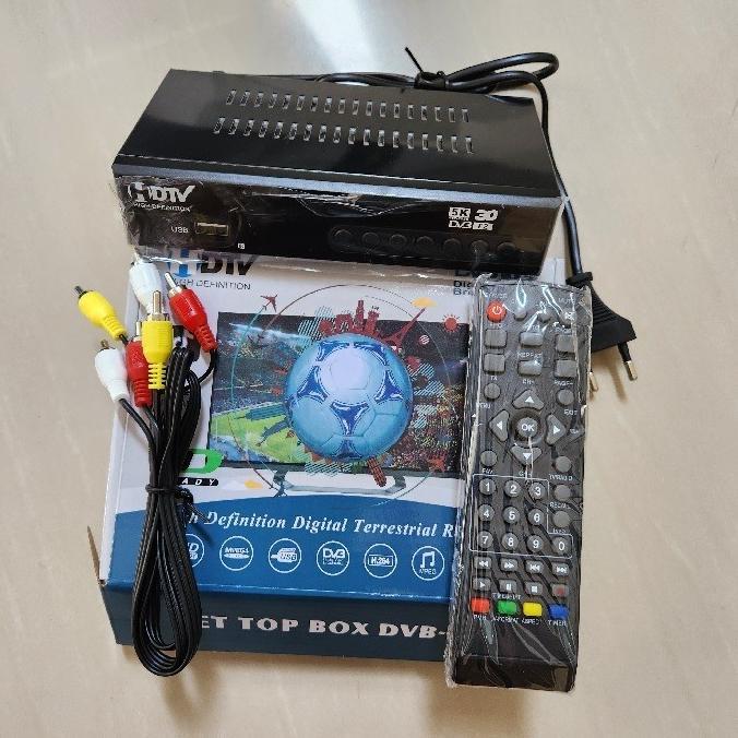 Set Top Box DVB T2 Receiver TV Digital Wifi Youtube DVB T2 U-002 - STB+RCA