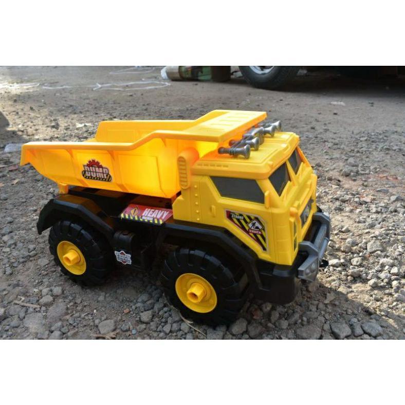 HOT` Mainan Mobil Truk Bak Bisa Di Naiki / Truk Konstruksi /Truk Pasir Jomplang Ukuran Besar