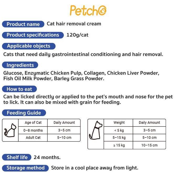 Petcho Pasta Vitamin Kucing Anjing 120g Malt Anti Hairball dan Multivitamin Suplemen Kucing Anjing