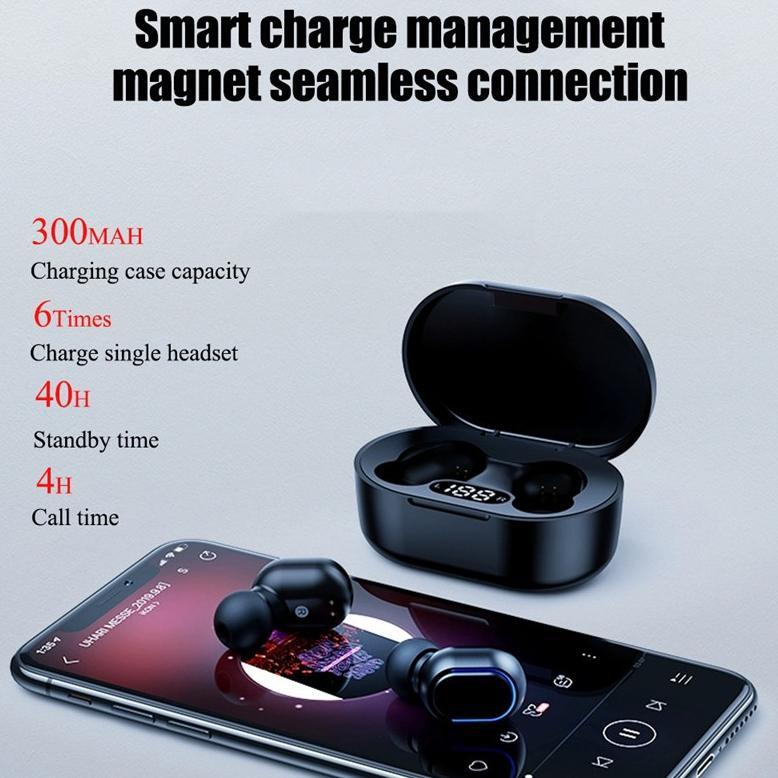 terbaru jovitech tws earphone bluetooth wireless earbuds digital click button led display waterproof